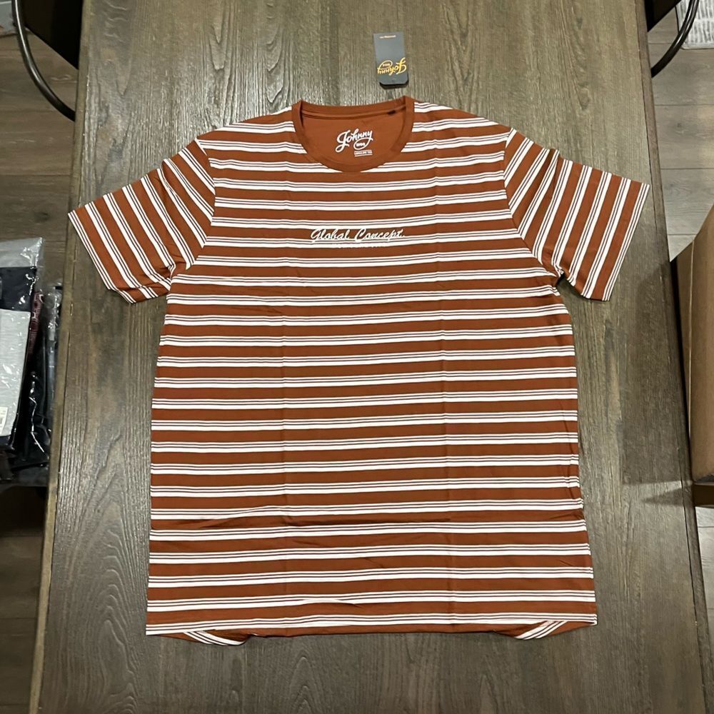 NWT Johnny Bigg Global YD Stripe Longline Tee Brick Size 3X